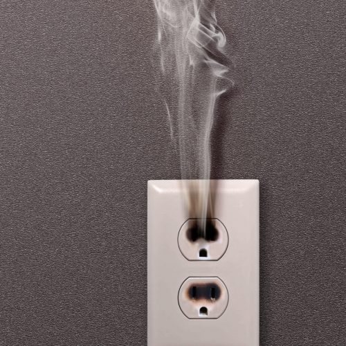 Fire Damage Repair- Outlet Smoking